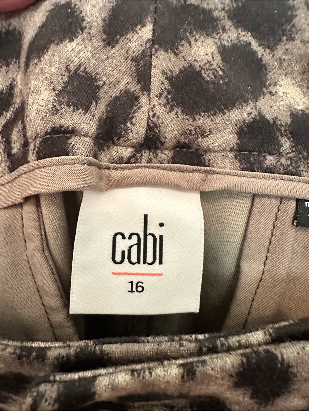 CAbi Leopard Print Pant - Black & Cream - Picture 3 of 3
